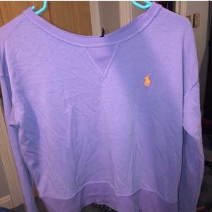Purple polo long sleeve sweatshirt